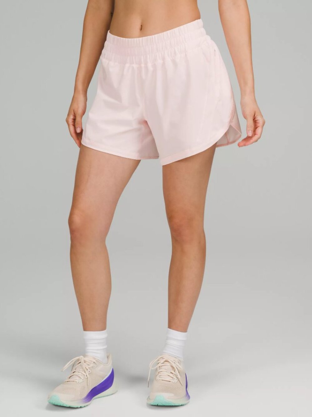 lululemon Track That Mid-Rise Lined Short 5" Strawberry Milkshake Size 8